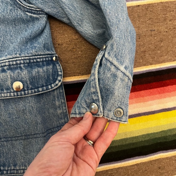 Polo Ralph Lauren Blue Denim Jacket with Tan Collar barn jacket - Picture 3 of 6